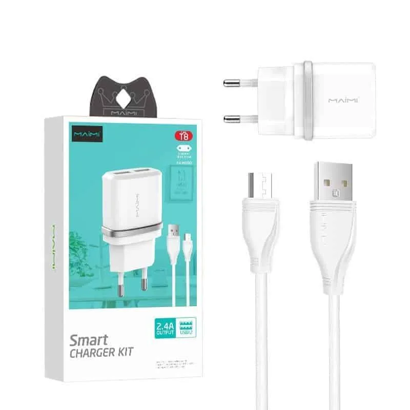 Carregador Rapido Dual Micro USB 2.4A