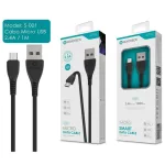 Cabo Micro USB para USB (NovoTeck S-001 - 2.4A - Preto)