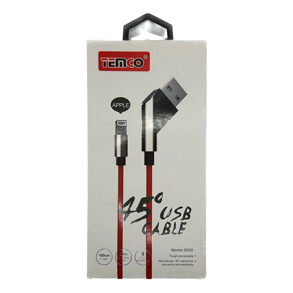 Cabo Lightning para USB Fast Charging 2.4A - Temco