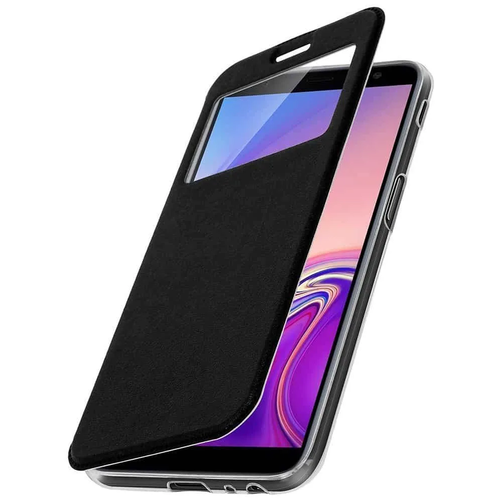 Capa Flip Samsung Galaxy J6 2018 com Janela Preto
