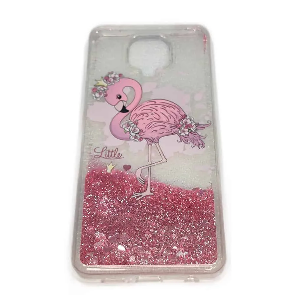 Capa Xiaomi Redmi Note 9S | 9 Pro Líquido Brilhante - Flamingo