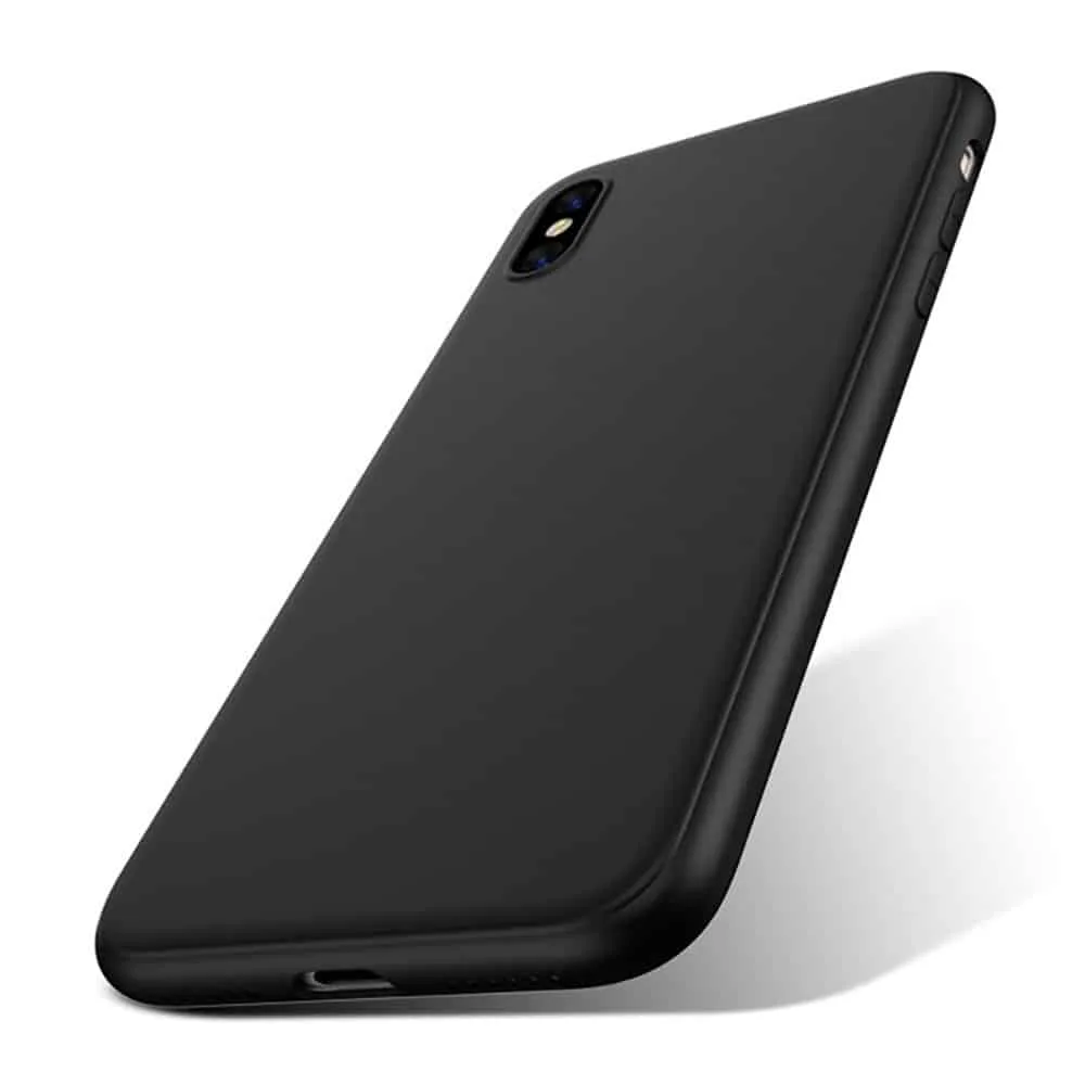 Capa iPhone X Silicone Premium - Preta