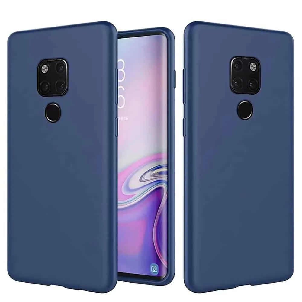 Capa Huawei Mate 20 Silicone Líquido Azul