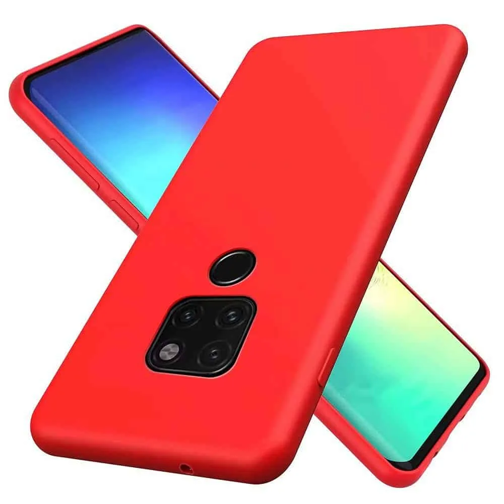 Capa Huawei Mate 20 Silicone Líquido Vermelho