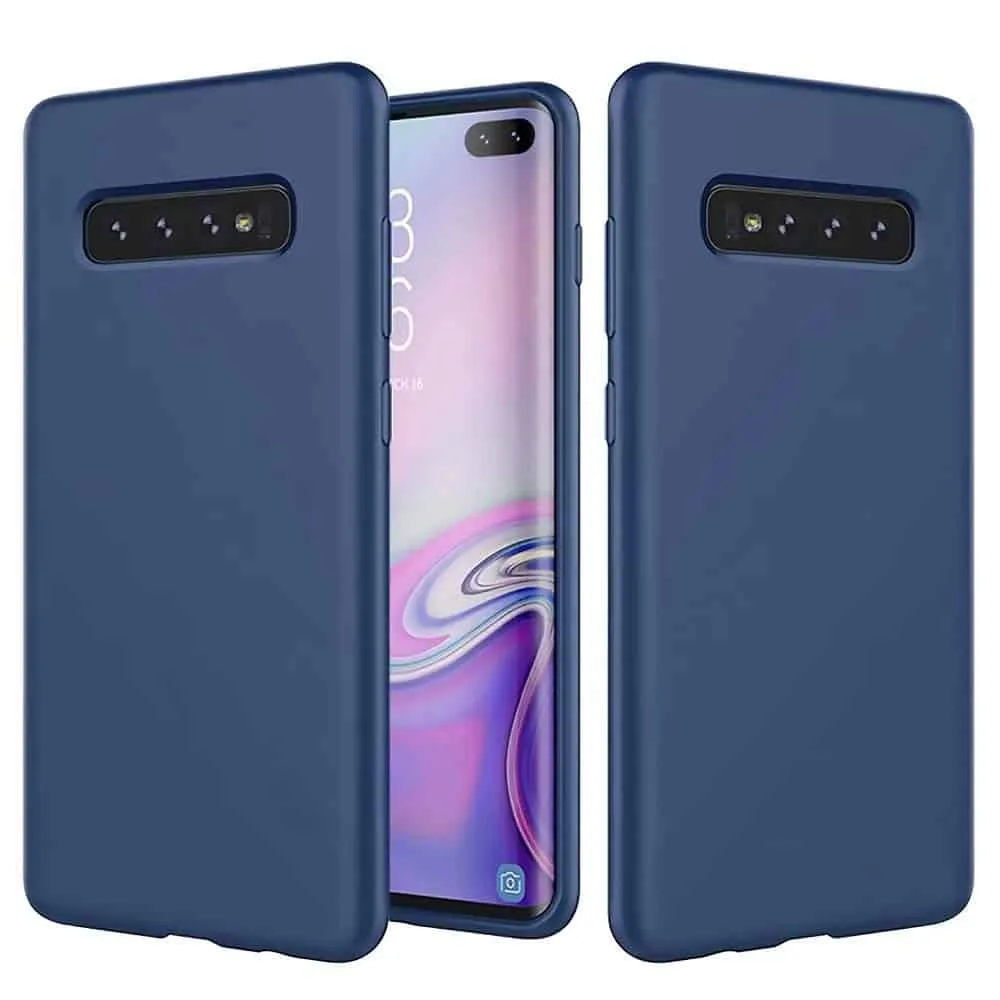 Capa Samsung Galaxy S10 Silicone Líquido - Azul