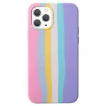 Capa iPhone 7 | iPhone 8 Silicone Liquido Arco-Iris Rosa