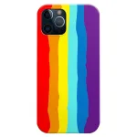 Capa iPhone SE 2020 Silicone Liquido Arco-Iris