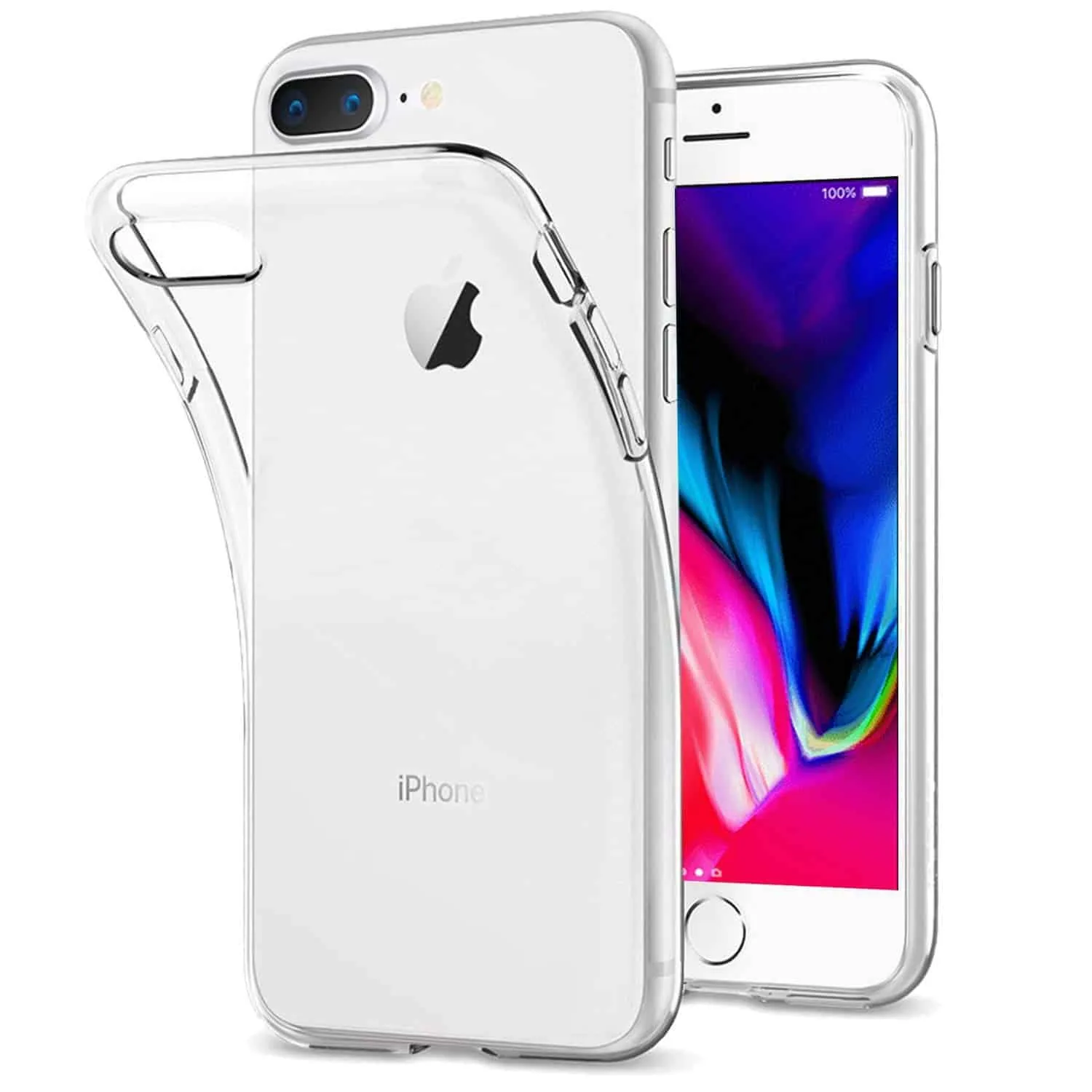 Capa iPhone 7 Plus | iPhone 8 Plus Silicone Premium – Cristal Transparente