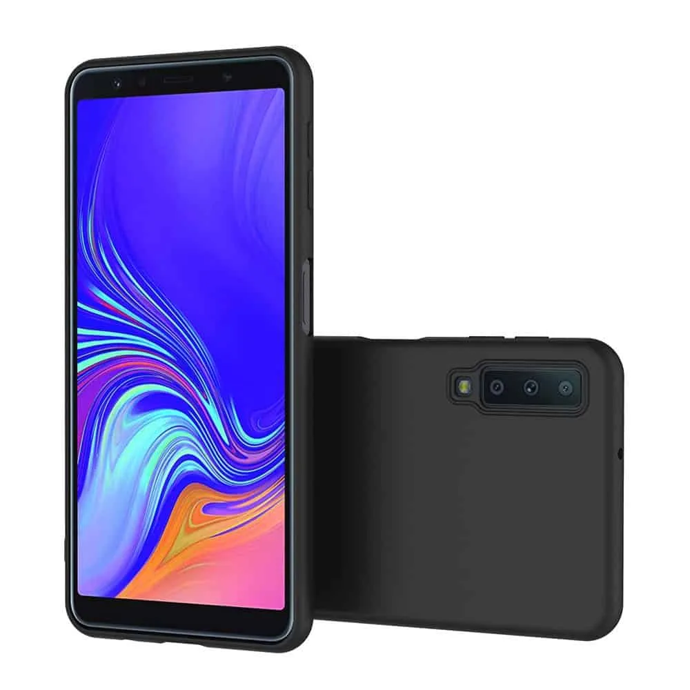 Capa Samsung Galaxy A7 2018 Silicone Premium Preta