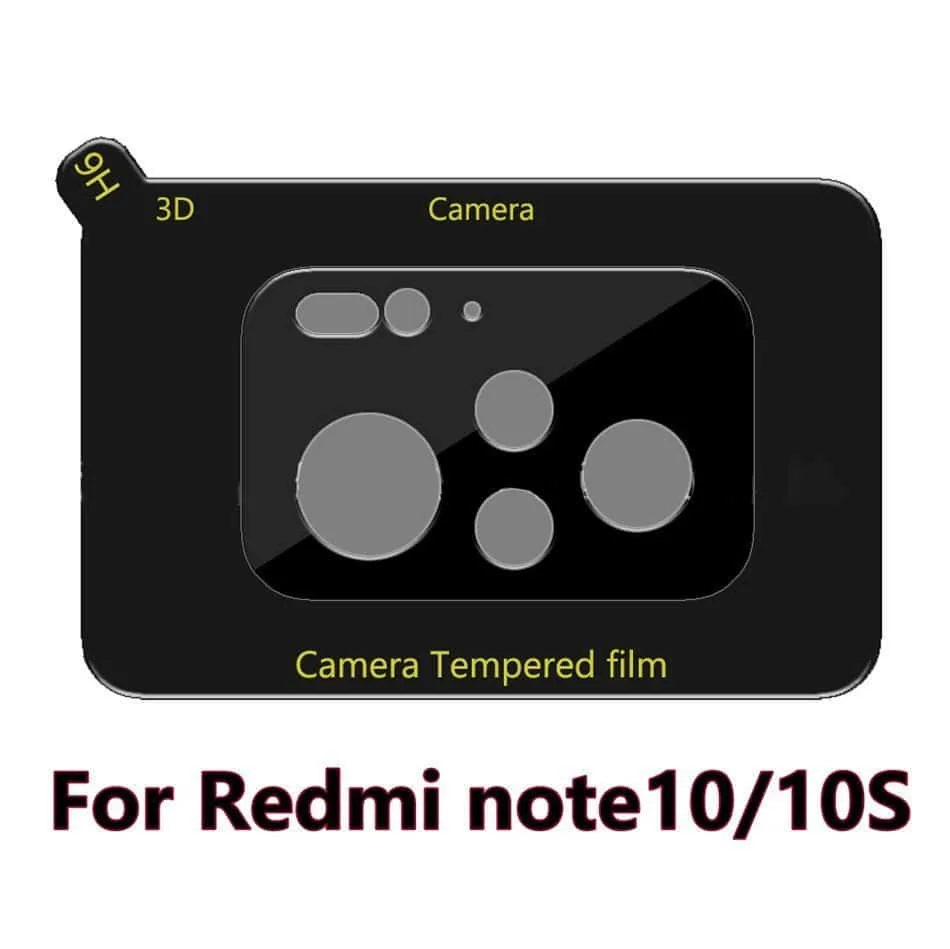 Pelicula de Vidro Temperado Camera Traseira Xiaomi Redmi Note 10 | 10S - Premium Preto