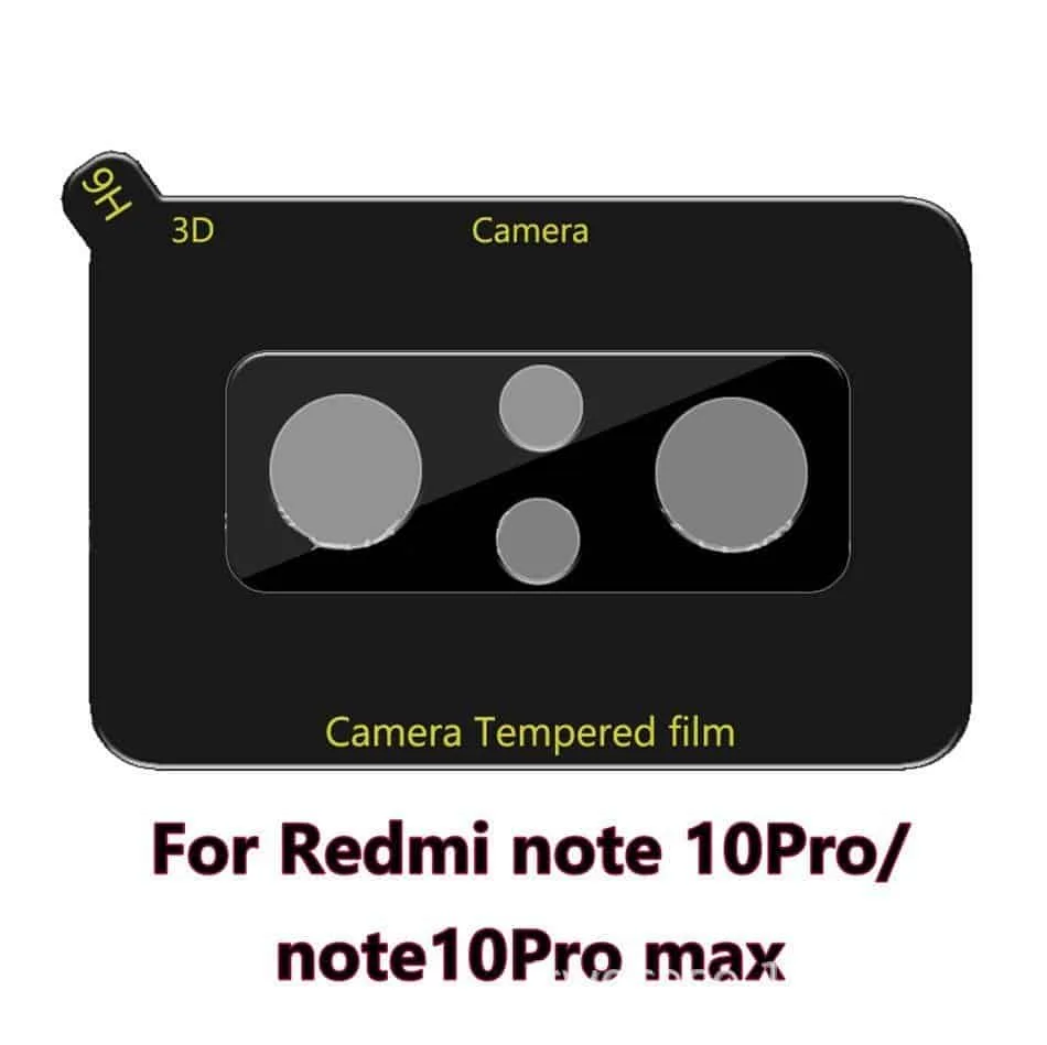 Pelicula de Vidro Temperado Camera Traseira Xiaomi Redmi Note 10 Pro Max - Premium Preto