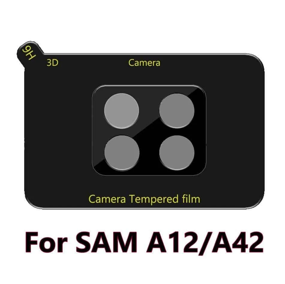 Pelicula de Vidro Temperado Camera Traseira Samsung Galaxy A42 - Premium Preto