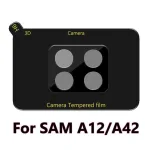 Pelicula de Vidro Temperado Camera Traseira Samsung Galaxy A12 - Premium Preto