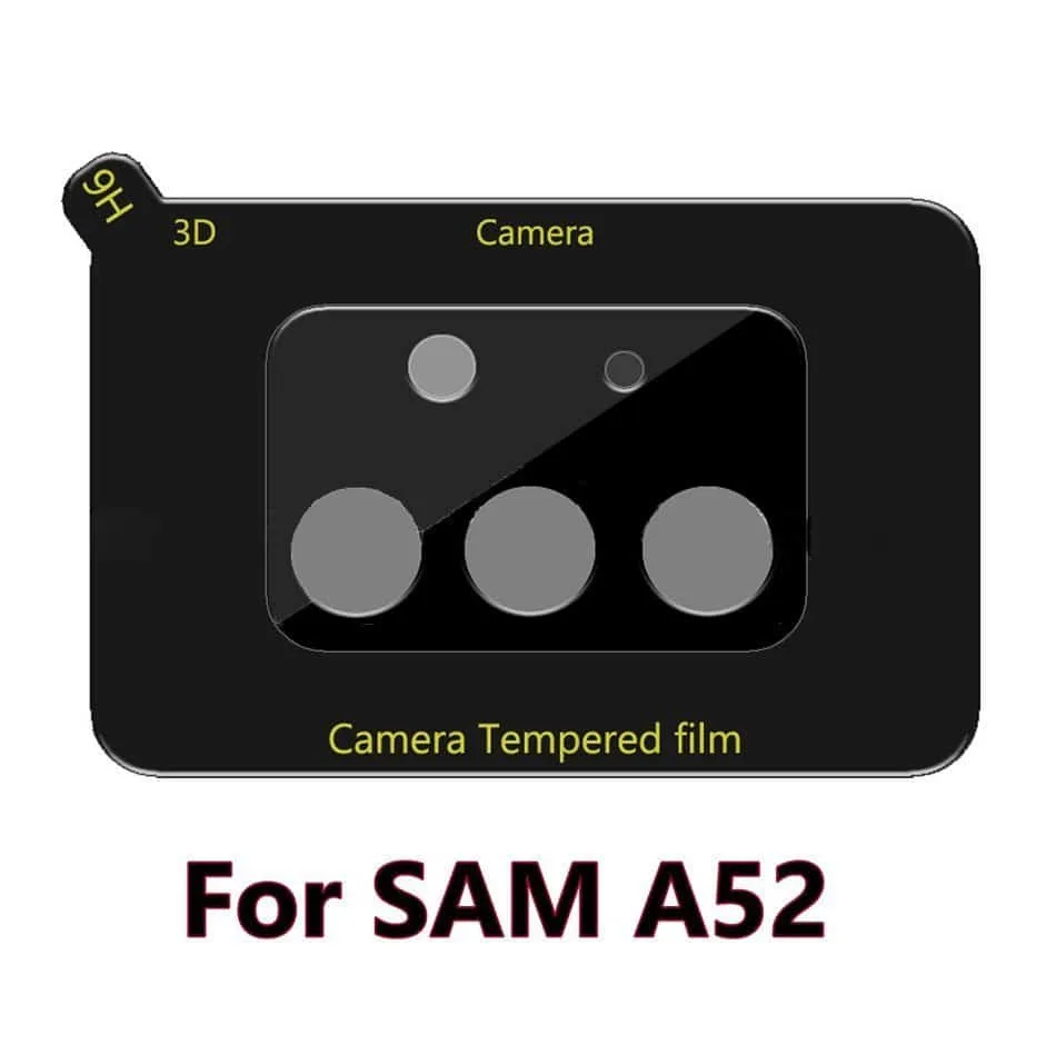 Película de Vidro Temperado Câmera Traseira Samsung Galaxy A52 | A52S - Premium Preto