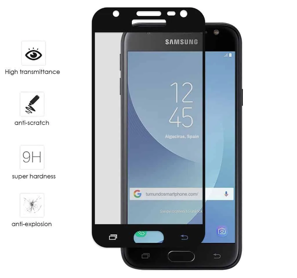Película de Vidro Temperado Samsung Galaxy A3 2017 - 5D Preto