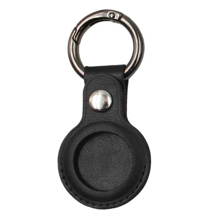 Porta‑chaves em Couro PU para AirTag - Preto
