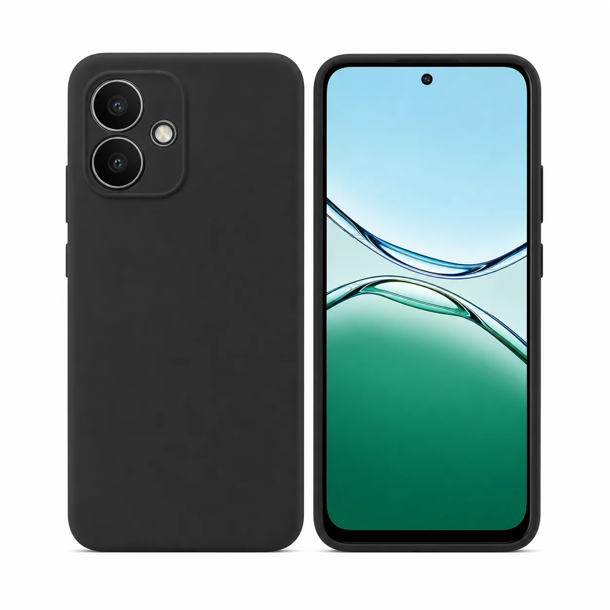Capa OPPO A5 5G Silicone Líquido Preto