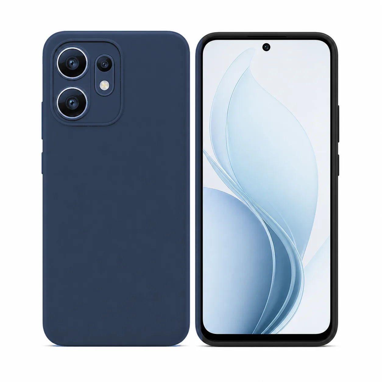 Capa OPPO Reno14 F 5G Silicone Líquido Azul