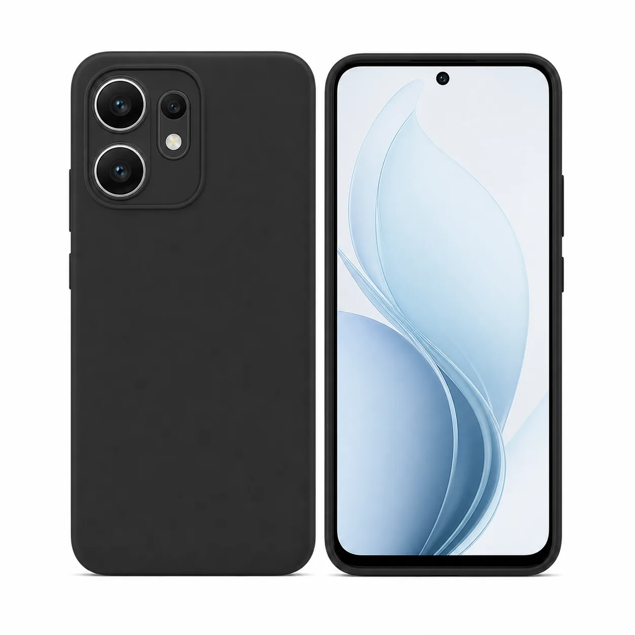 Capa OPPO Reno14 F 5G Silicone Líquido Preto
