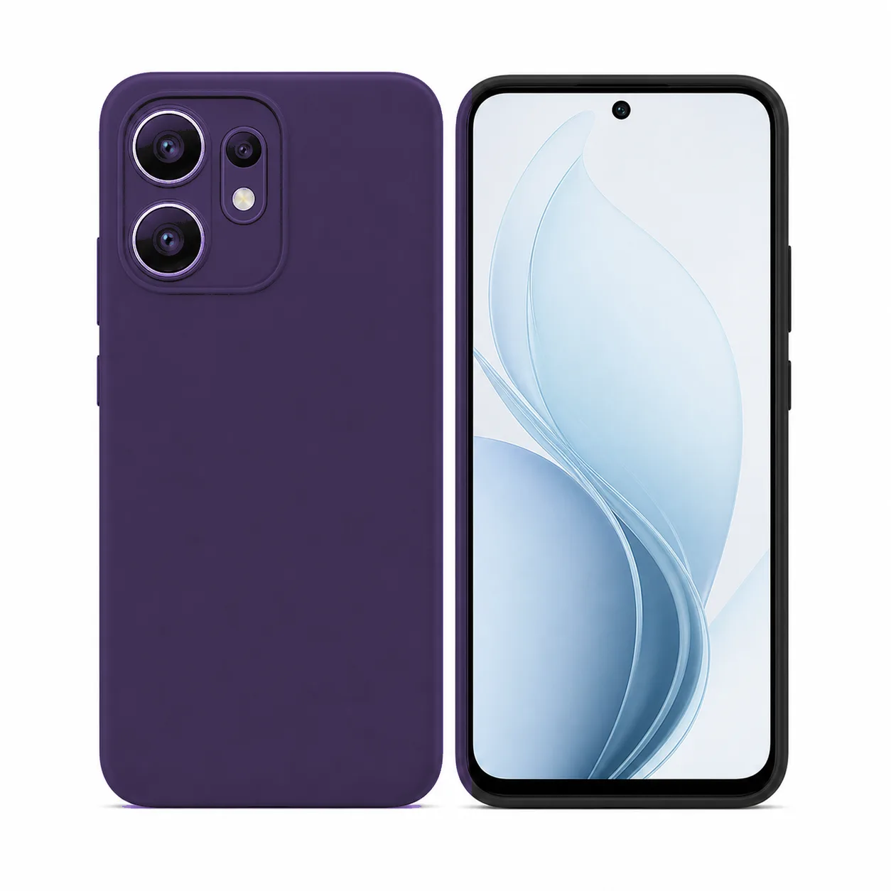 Capa OPPO Reno14 F 5G Silicone Líquido Roxo