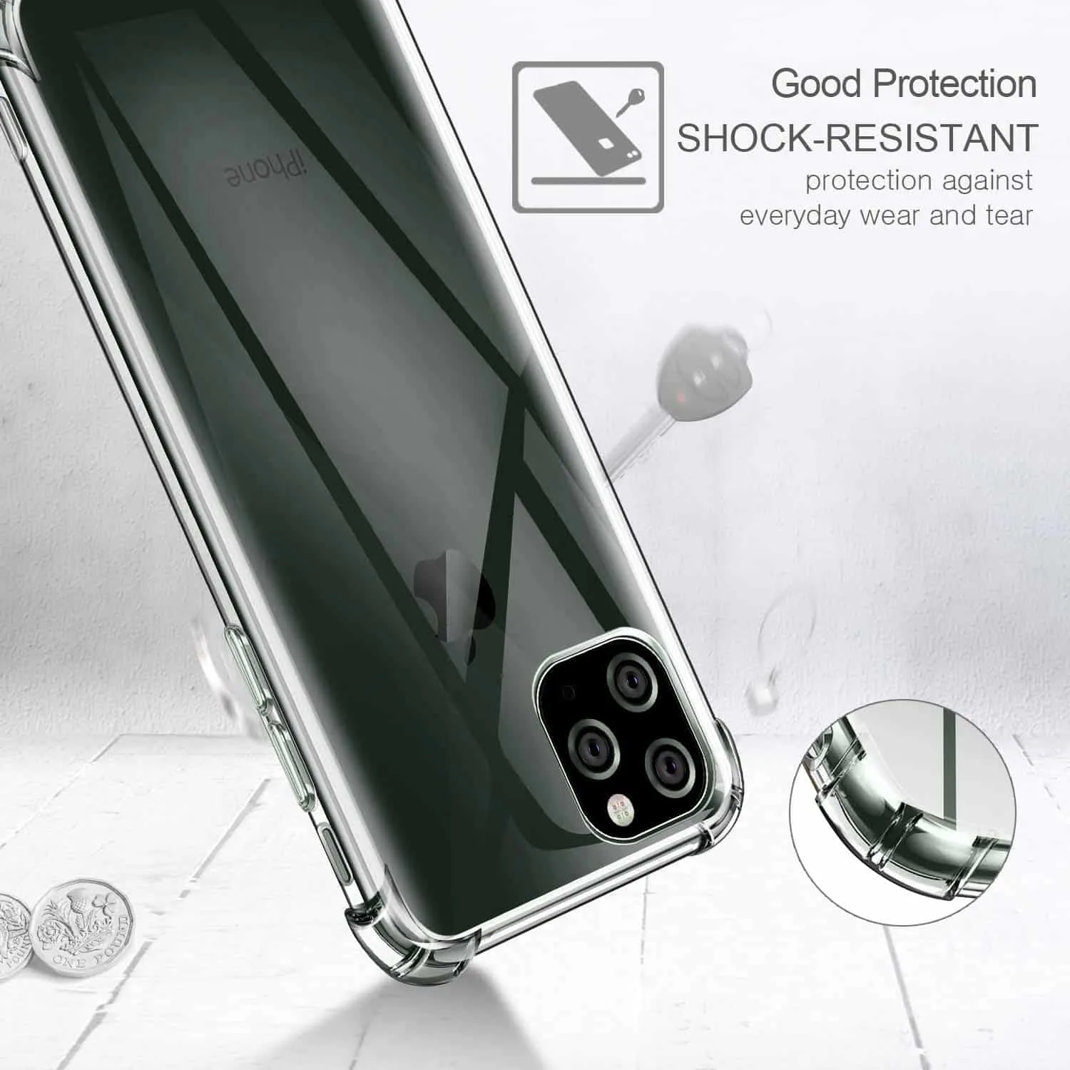 Capa iPhone 11 Pro Max Anti Choque -Transparente - Image 3