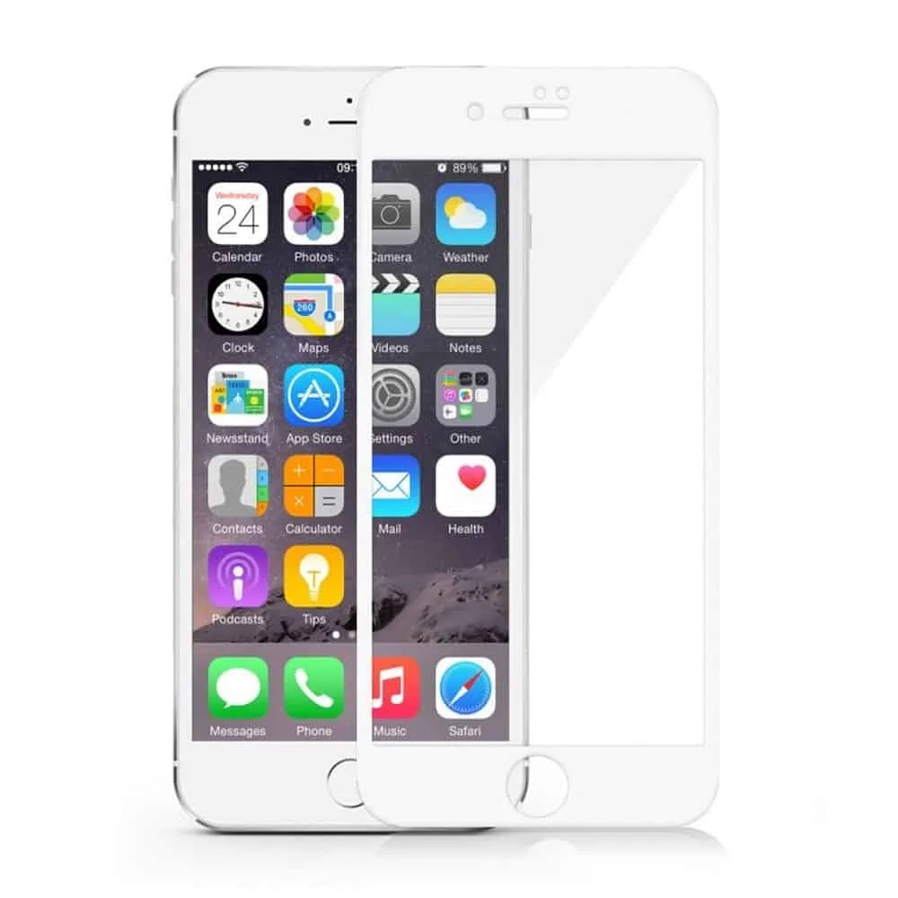Pelicula de Vidro Temperado iPhone 8 Plus - 5D Branco