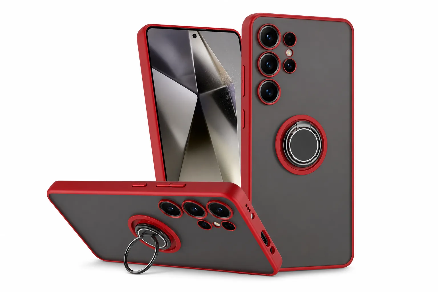Capa Samsung Galaxy S25 Ultra 5G Premium Ring Vermelho