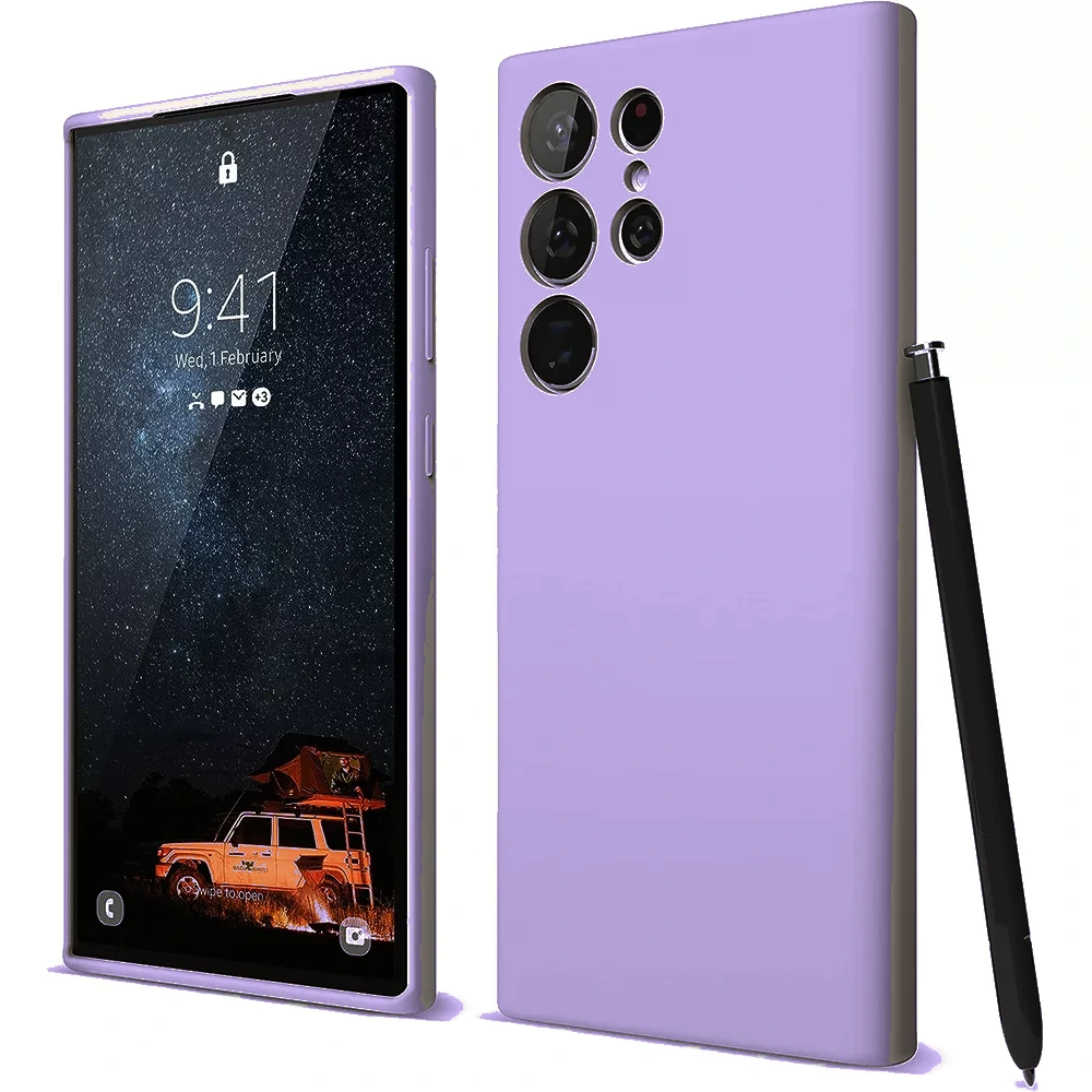 Capa Samsung Galaxy S25 Ultra 5G Silicone Líquido Lilás